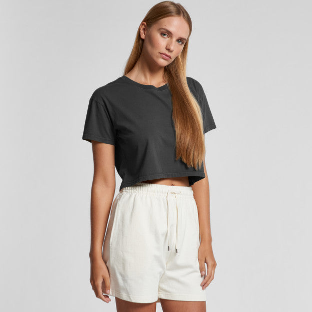 (VEGAN) Wo's Faded Crop Tee
