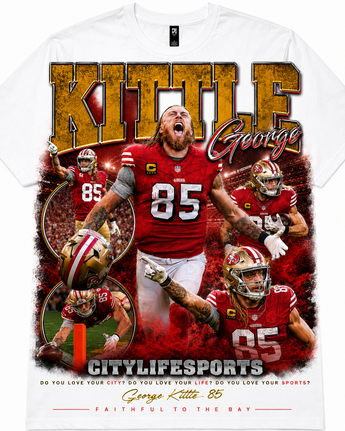GEORGE KITTLE #85 Vintage Graphic T-Shirt